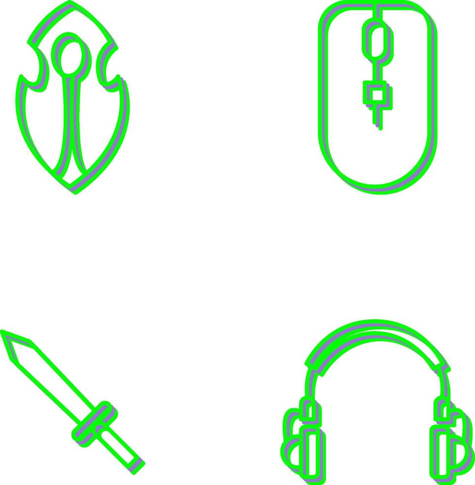 Game Character and Mouse Icon vector