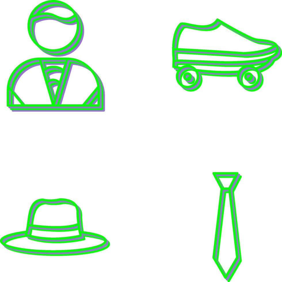 Man and Skates Icon vector