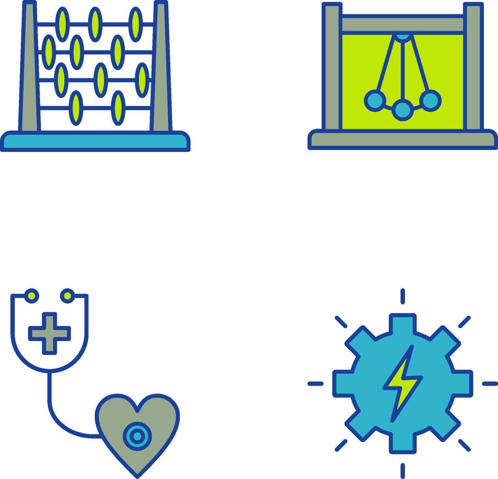 Abacus and Pendulum Icon vector