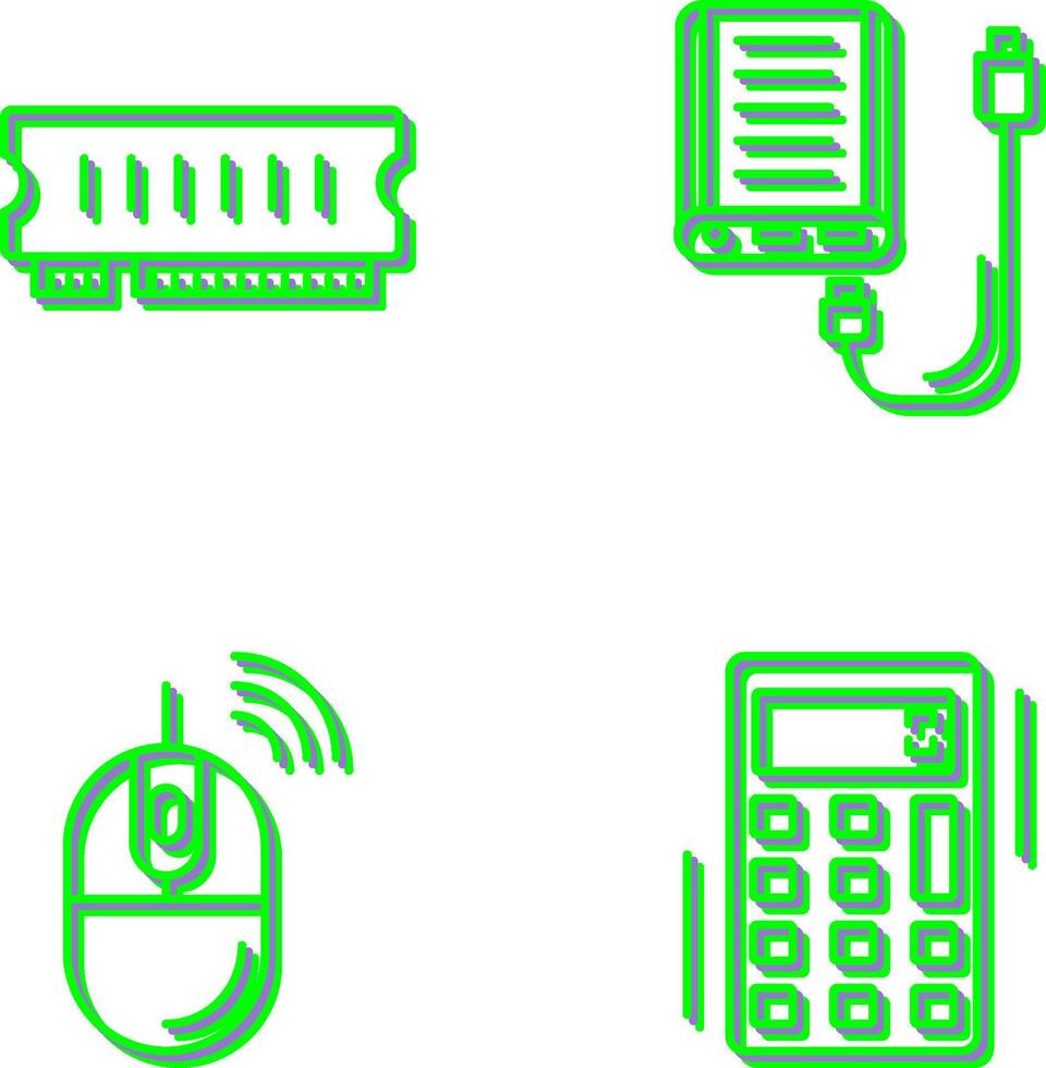 Ram and Power Bank Icon vector