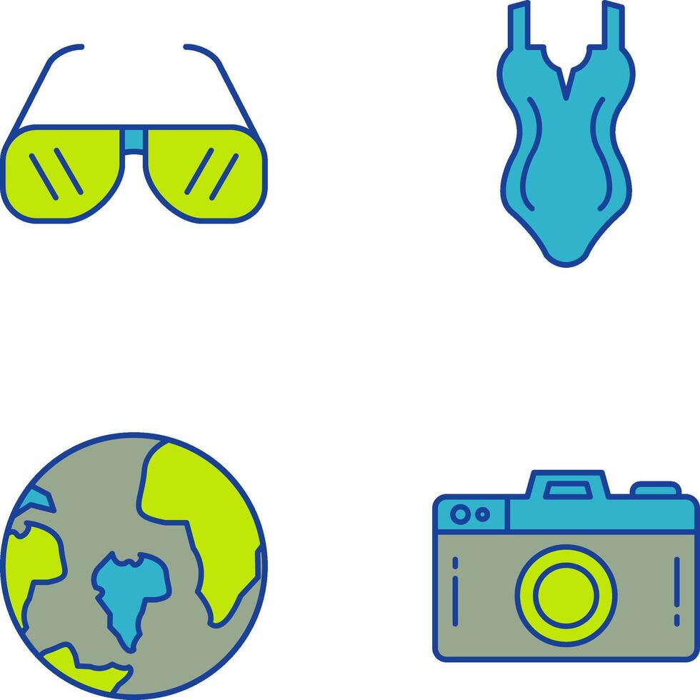Sun Glasses and Swim Icon vector