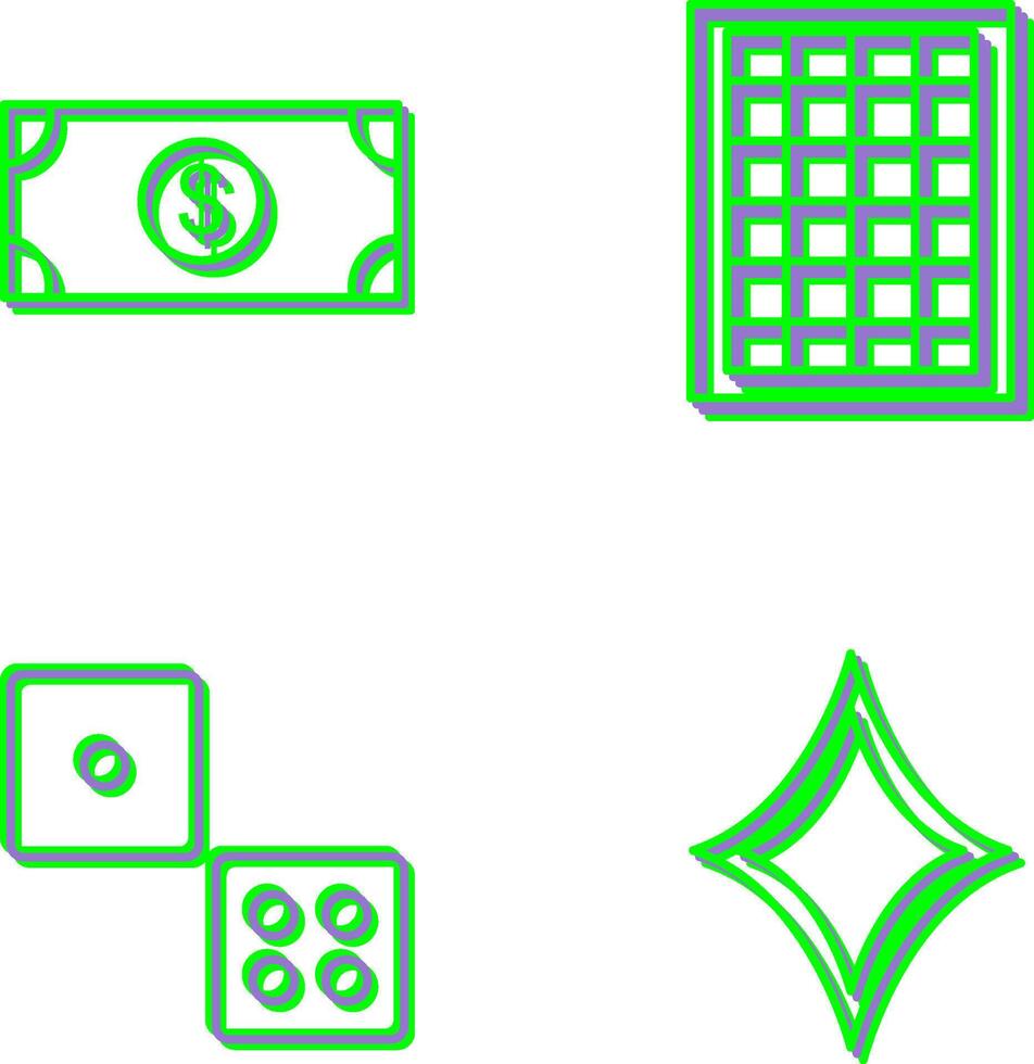 dollar bill and table of rates Icon vector