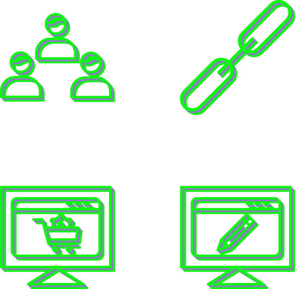 link building and team members Icon vector