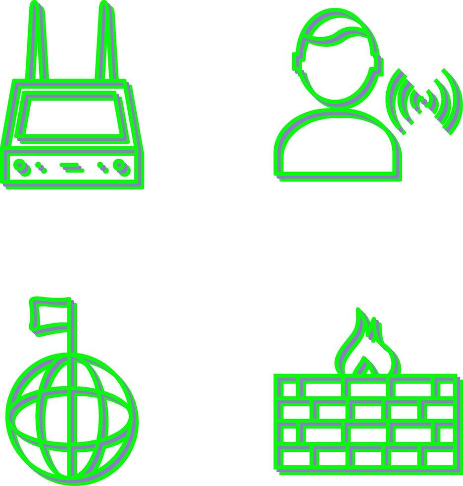 router and signal Icon vector