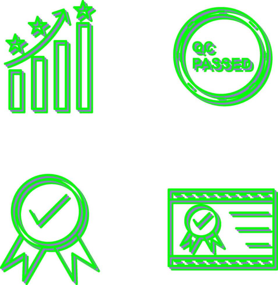 Reputation Management and QC Passed Icon vector