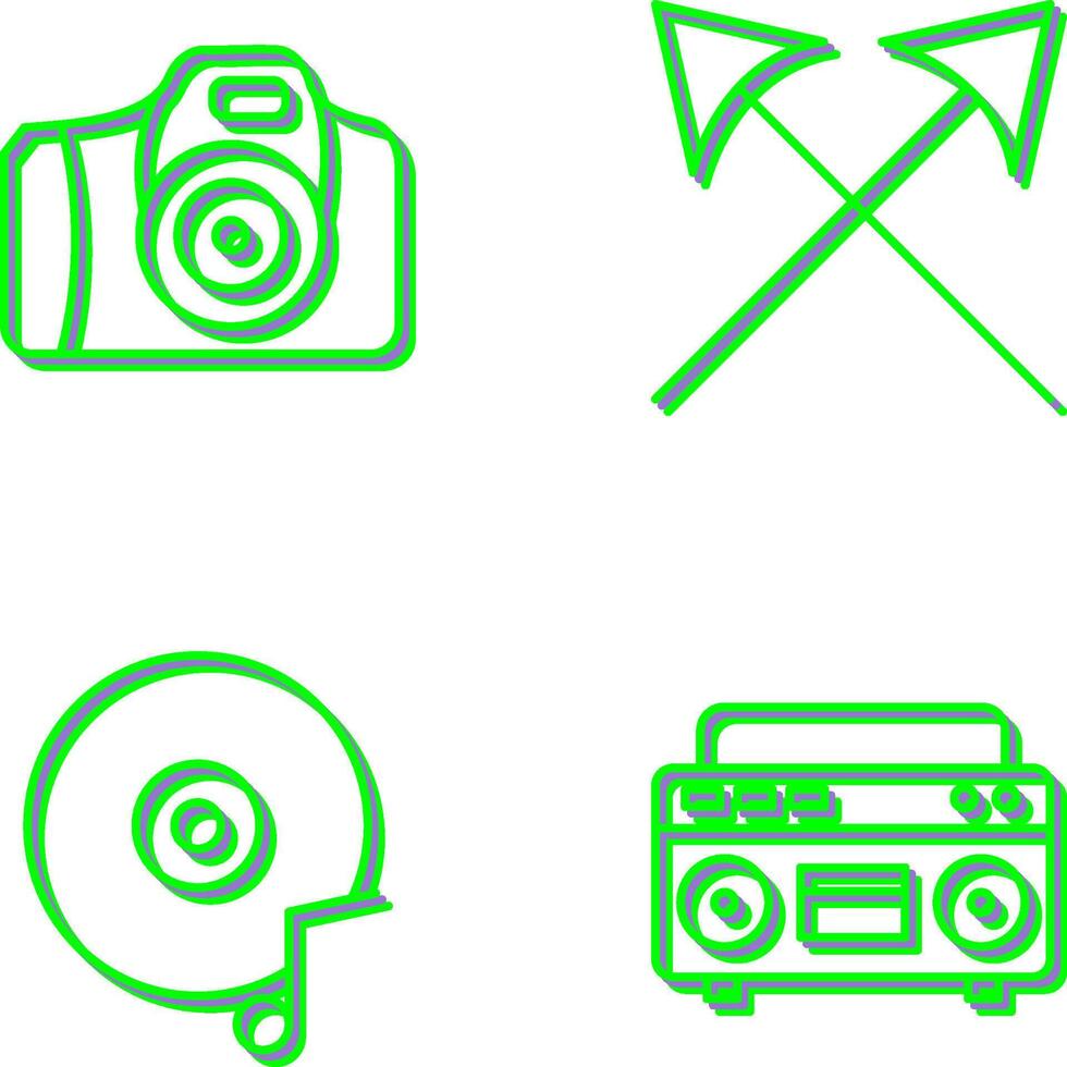 Camera and Arrows Icon vector