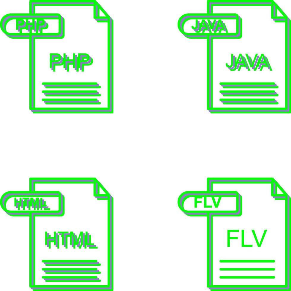 php y Java icono vector