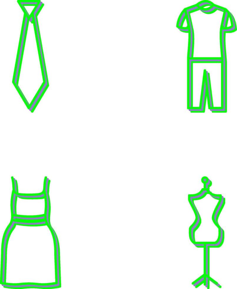 Tie and Pyjamas Icon vector