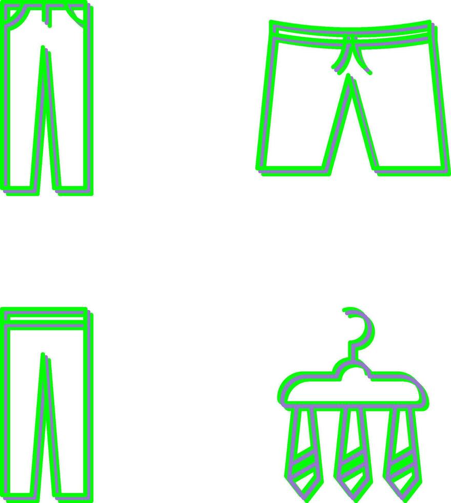 Pants and Shorts Icon vector