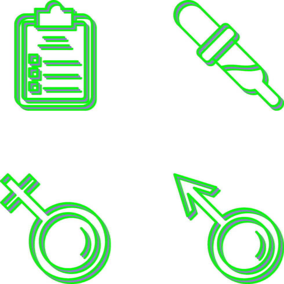 Diagnosis and Dropper Icon vector