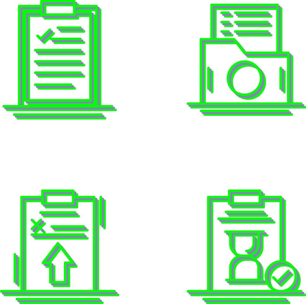 Clipboard and List Folder Icon vector