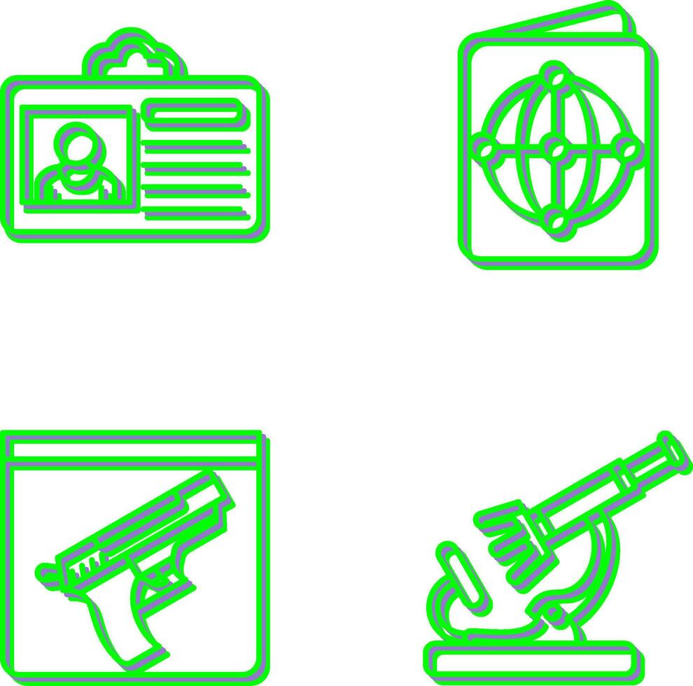 Criminal Card and Passport Icon vector