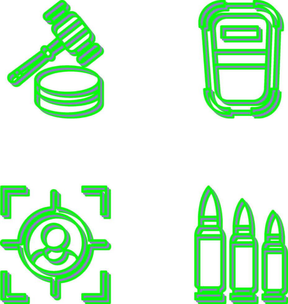 Id Card and Police Badge Icon vector