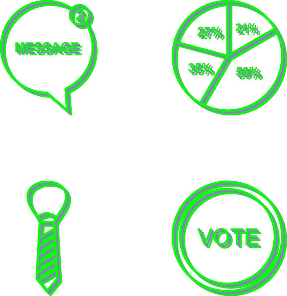 Message Bubbles and Pie Chart Icon vector