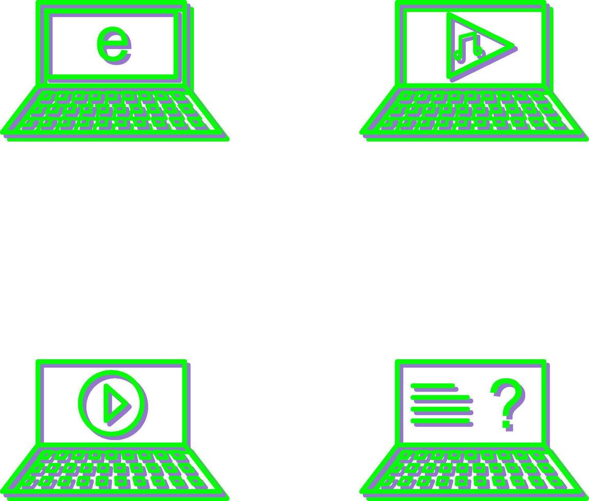 Internet and Play Music Icon vector