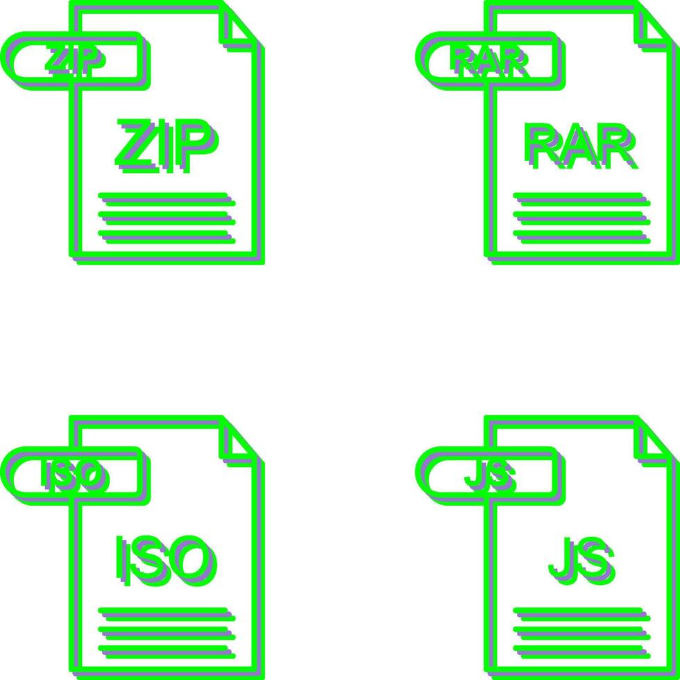 ZIP and RAR Icon vector