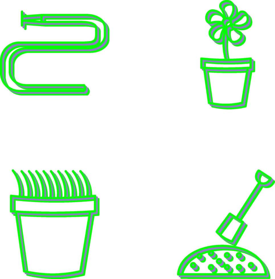 Water Pipe and Lower Pot Icon vector