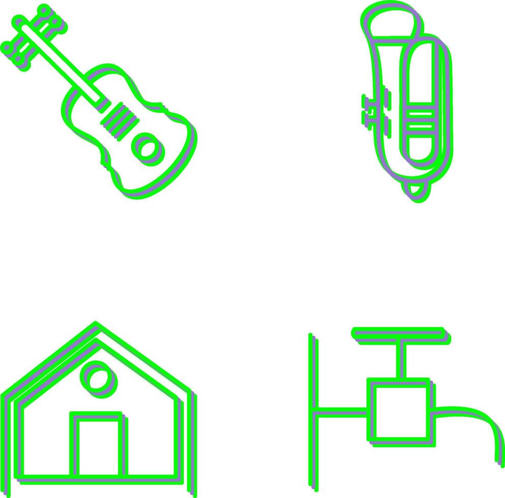 Violin and Tuba Icon vector