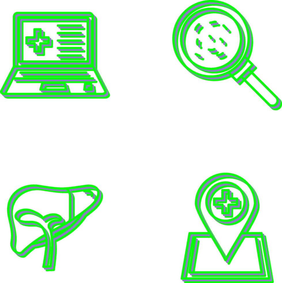 Laptop and Analytics Icon vector