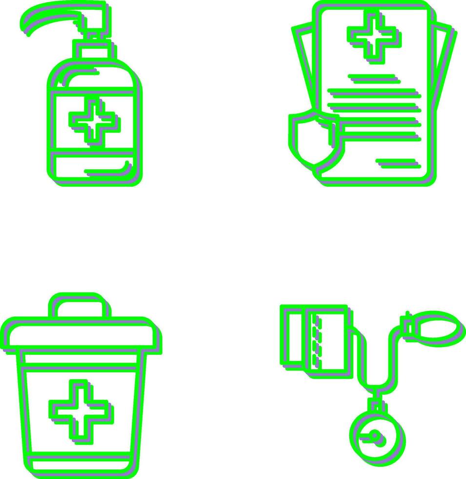Sanitizer and Receipt Icon vector