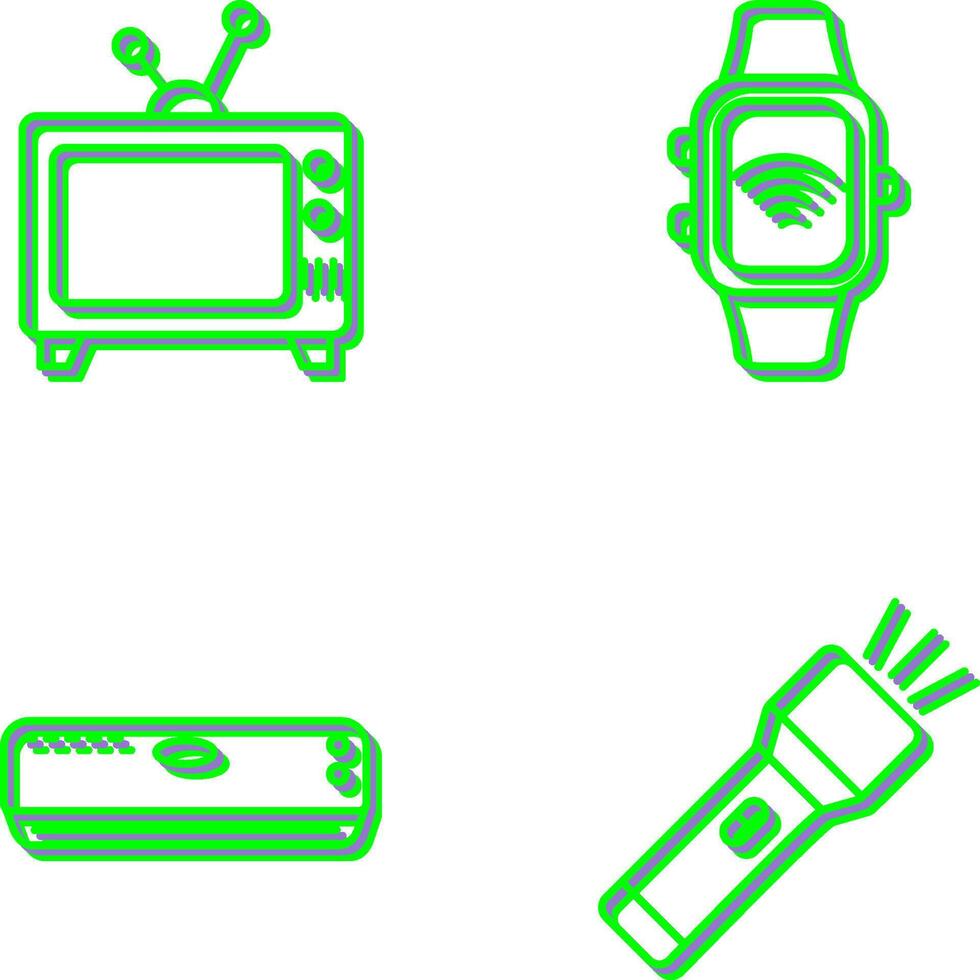 Television and Smart Watch Icon vector