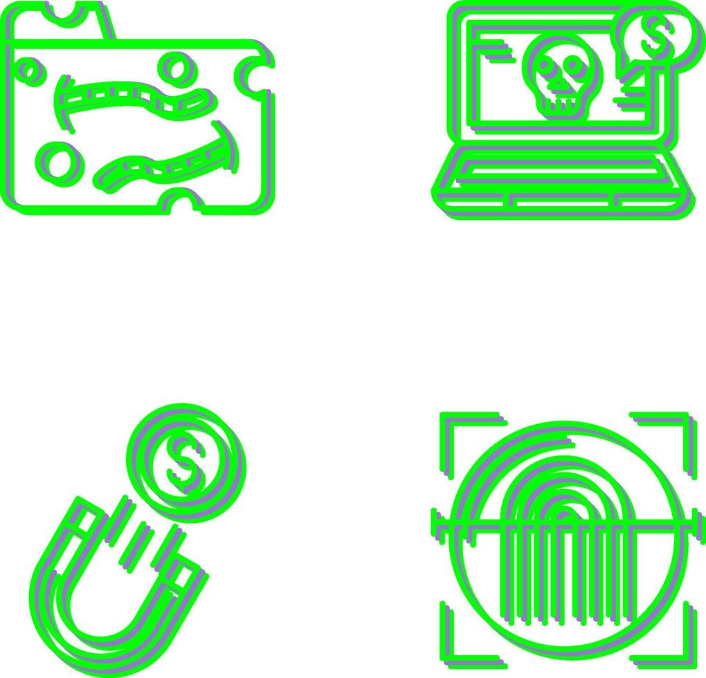 Worm and Online Fraud Icon vector