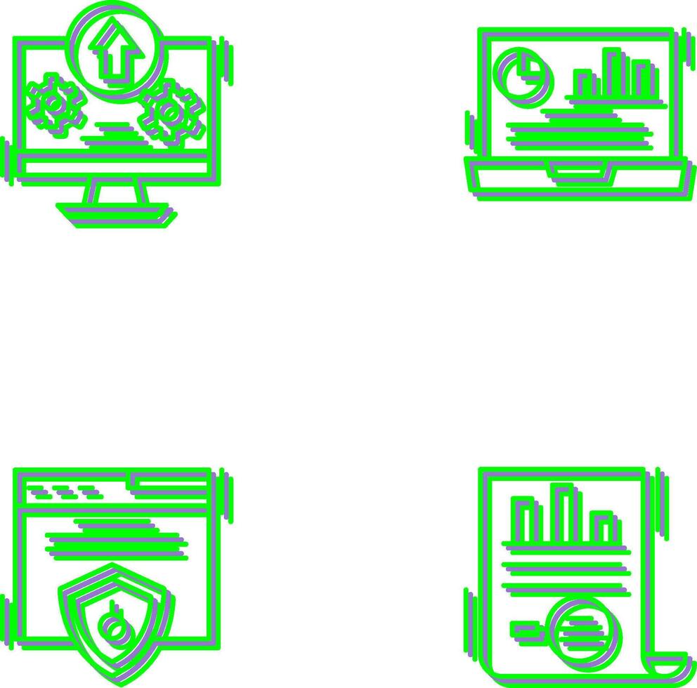Upload and Dashboard Icon vector