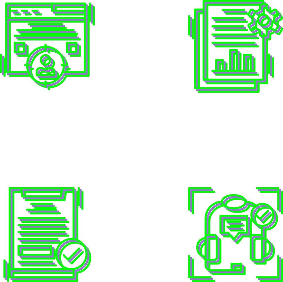 Target Audience and SEO Report Icon vector