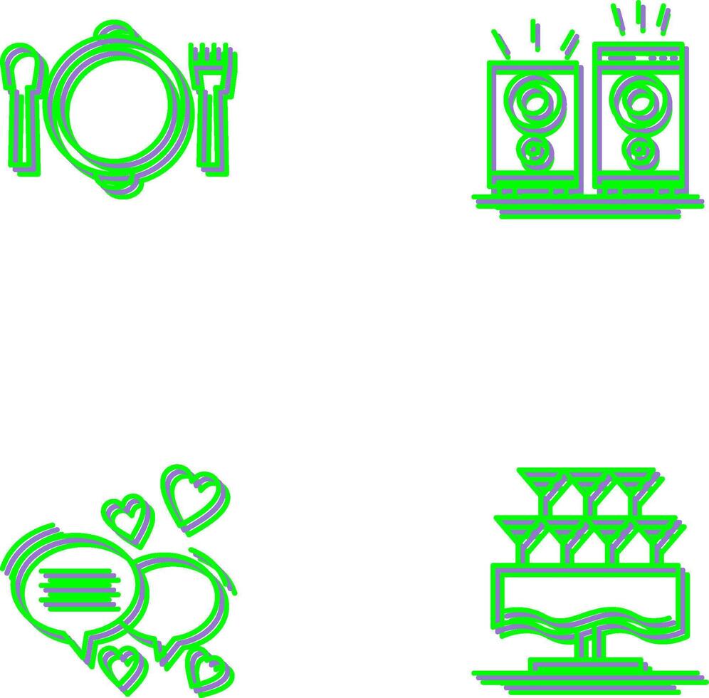 Banquet and Music Icon vector