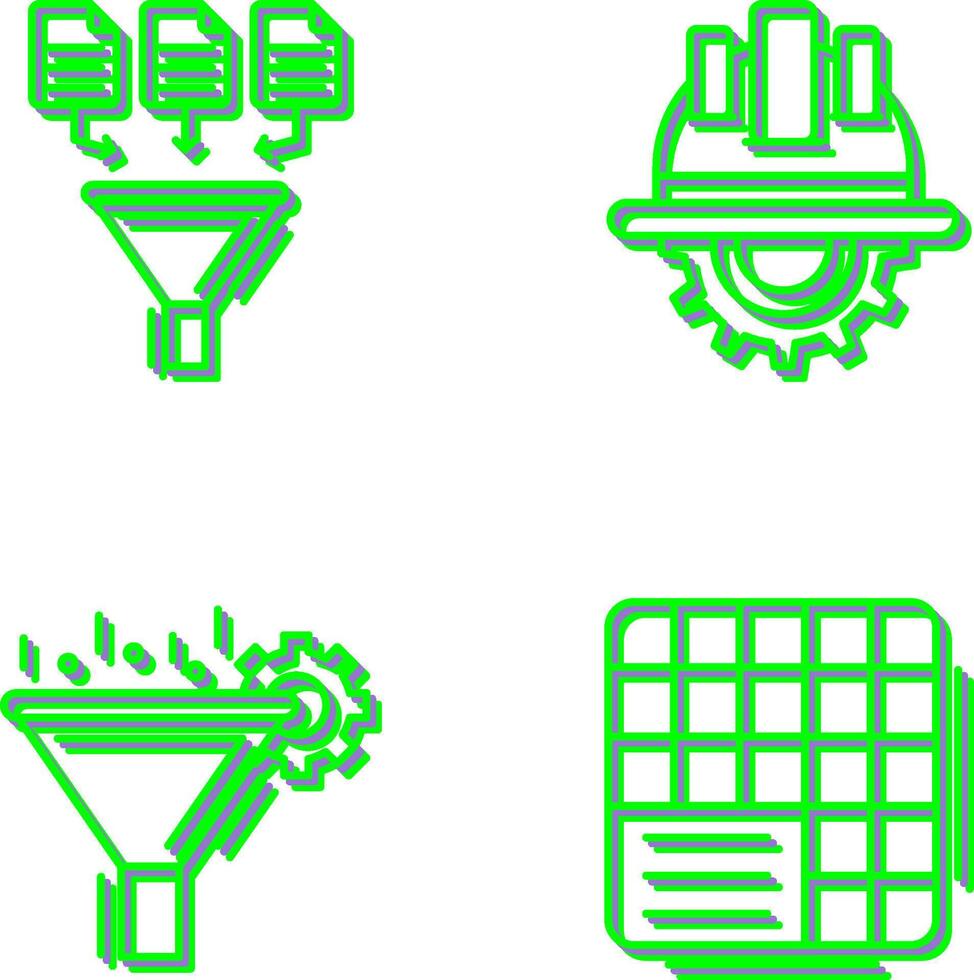 Data Collection and Engineering Icon vector