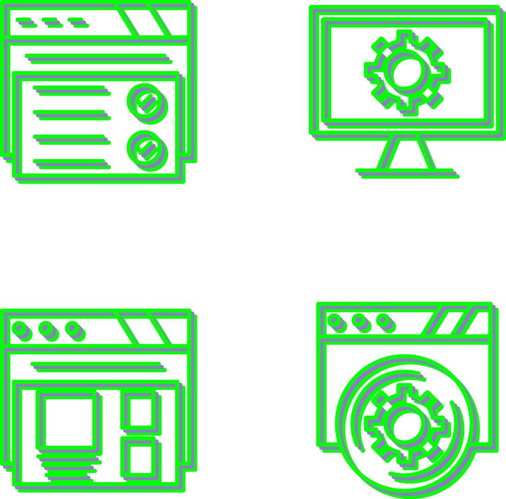 Web Browser and Monitor Screen Icon vector
