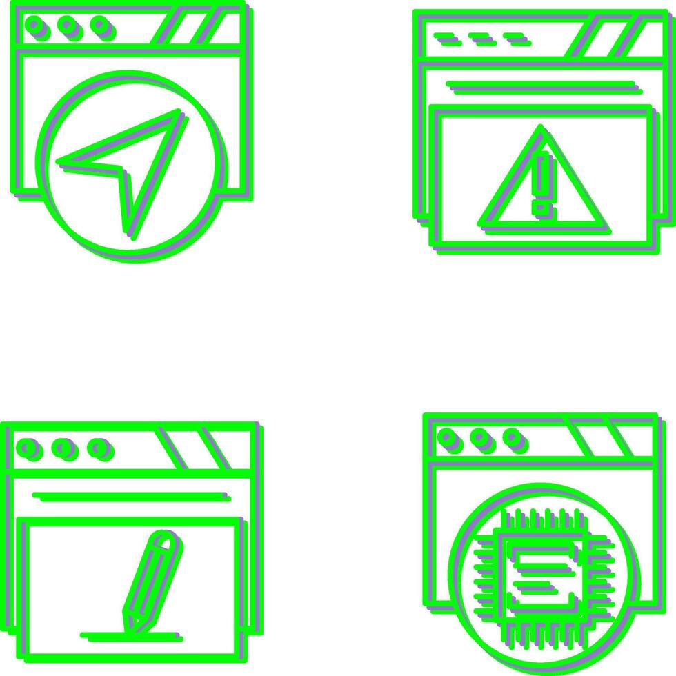 Navigation and Alert Icon vector