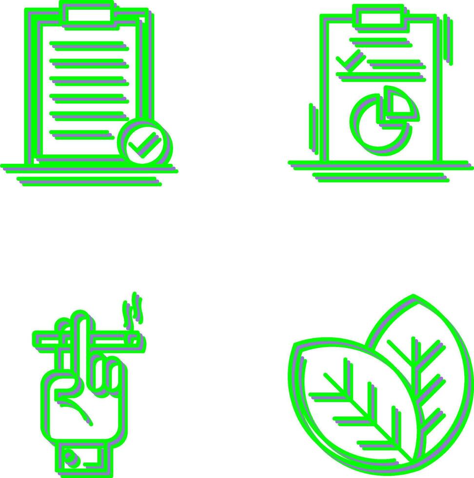 seleccionado y diagrama icono vector