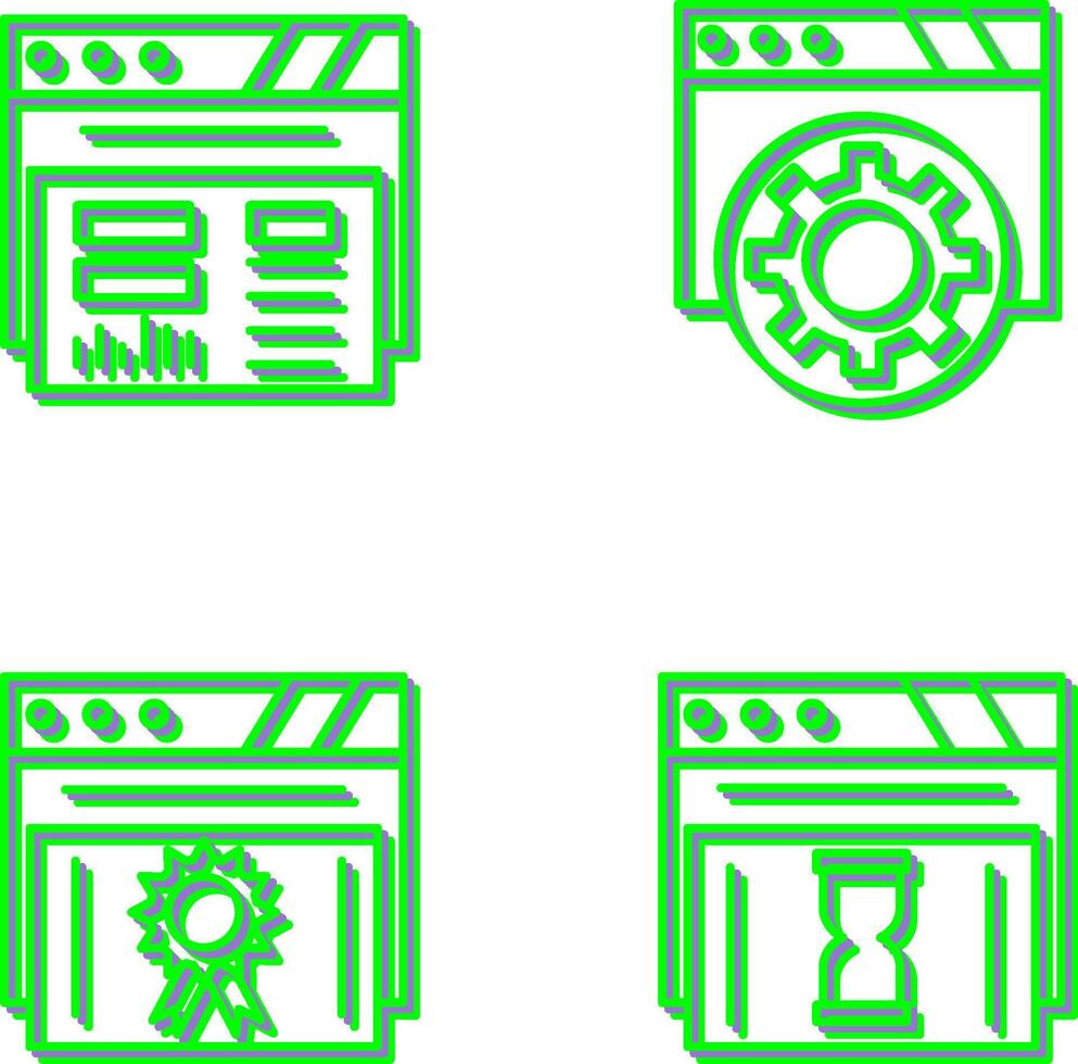 Dashboard and Browser Icon vector