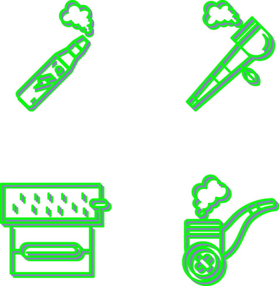 Electronic Cigarette and Pipe Of Peace Icon vector