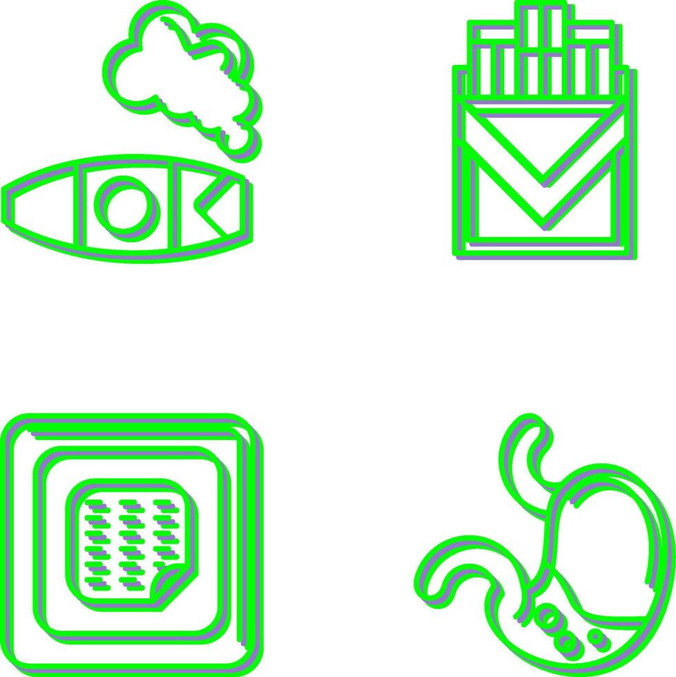 Cigar and Cigarette Pack Icon vector