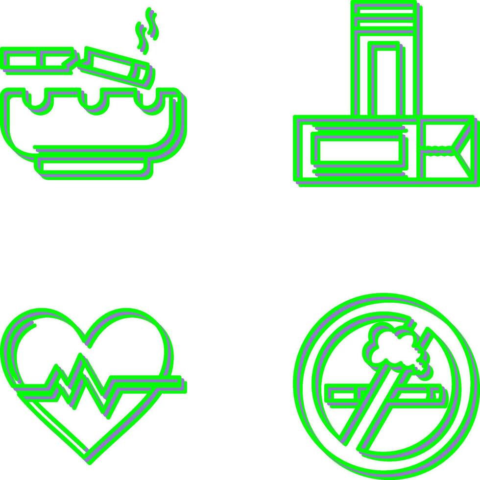 Broken Cigarette and Chewing Gum Icon vector