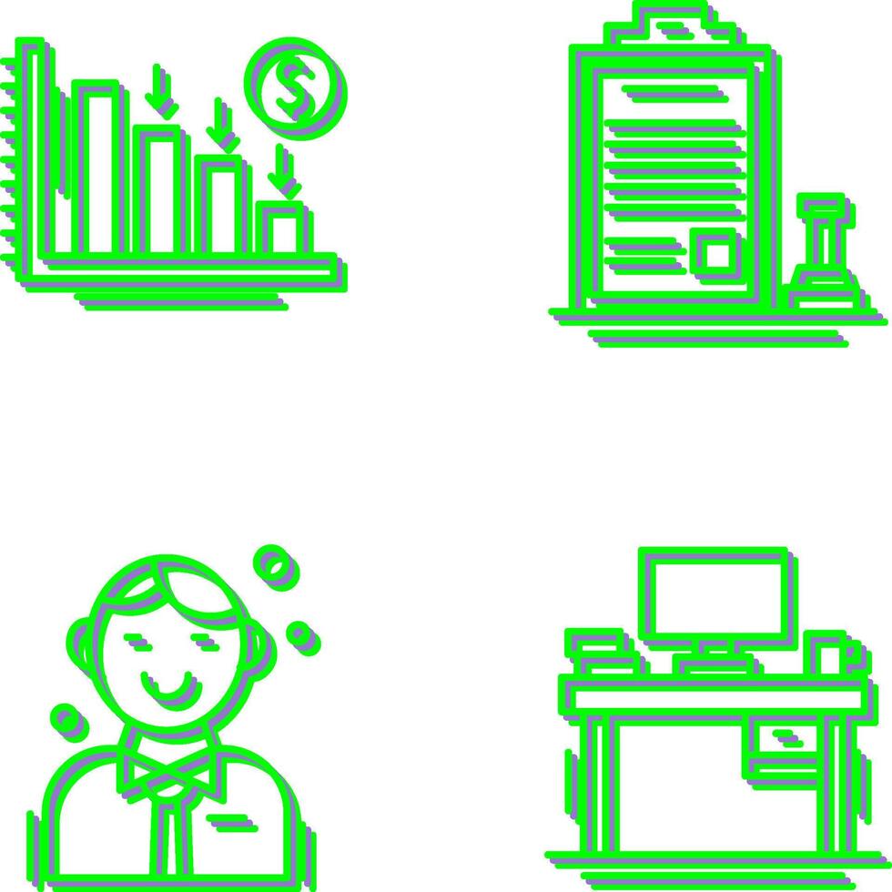 Loss and Stamp Icon vector