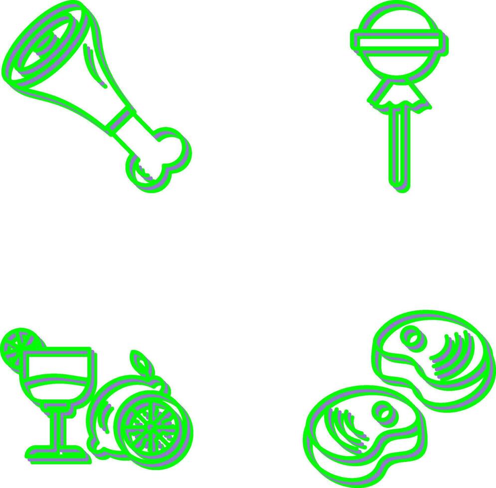 Meat and Candy Icon vector