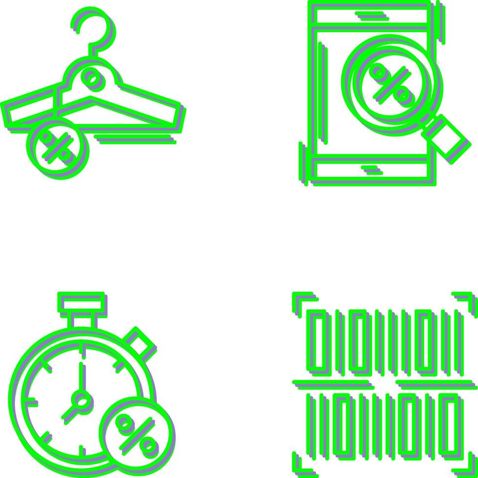 Hanger and Magnifying Glass Icon vector