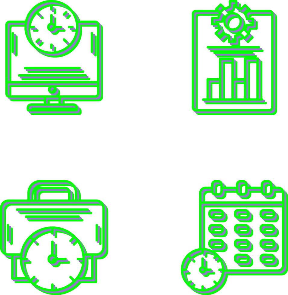 Productivity and Online Time Icon vector