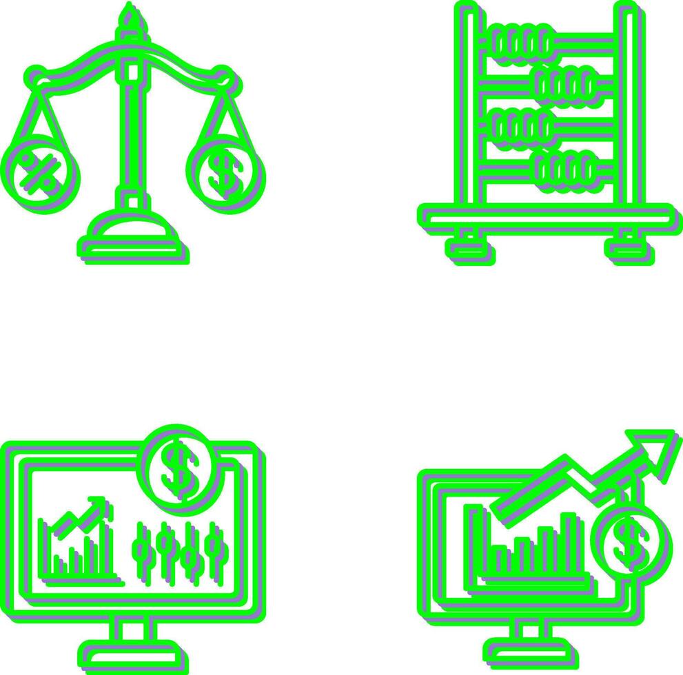 Scale and Abacus Icon vector