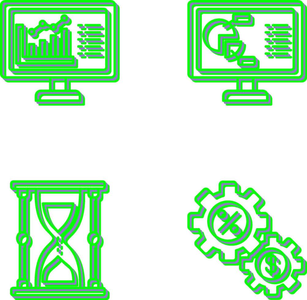 Graph and Pie Chart Icon vector