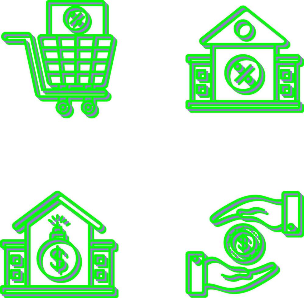 Shopping Tax and estate Icon vector