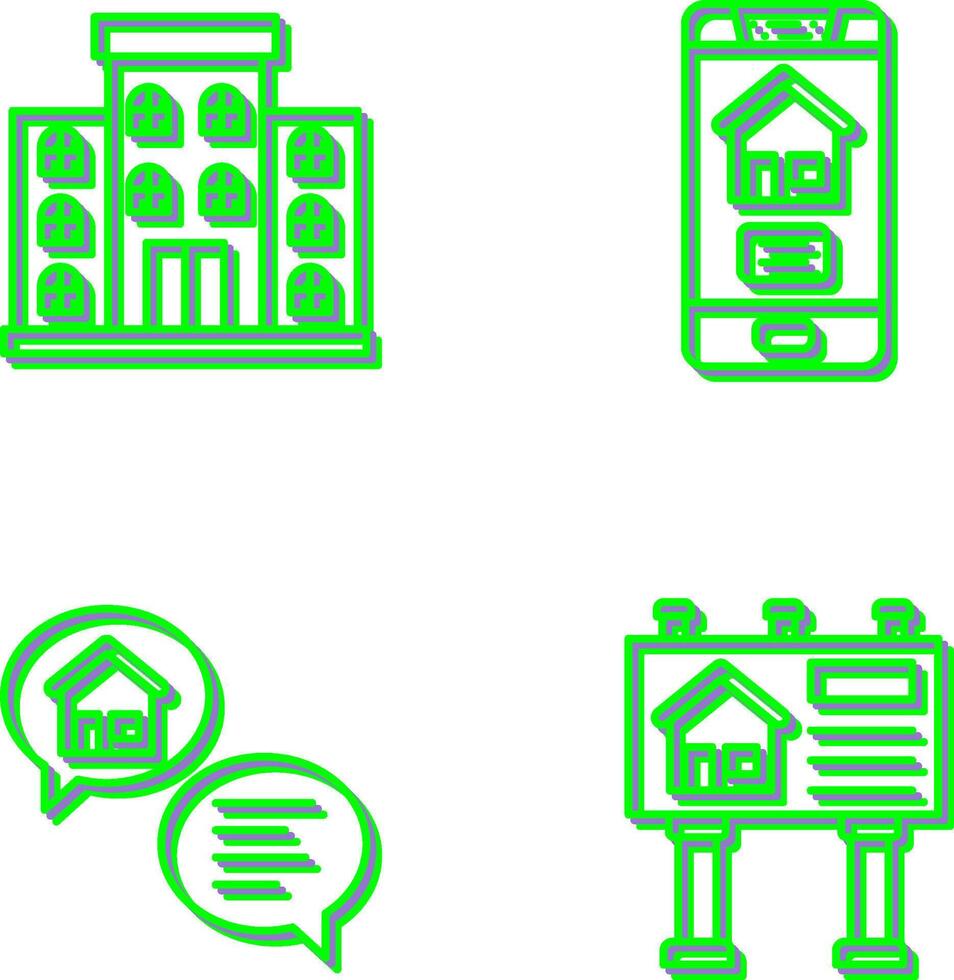 Apartment and Application Icon vector