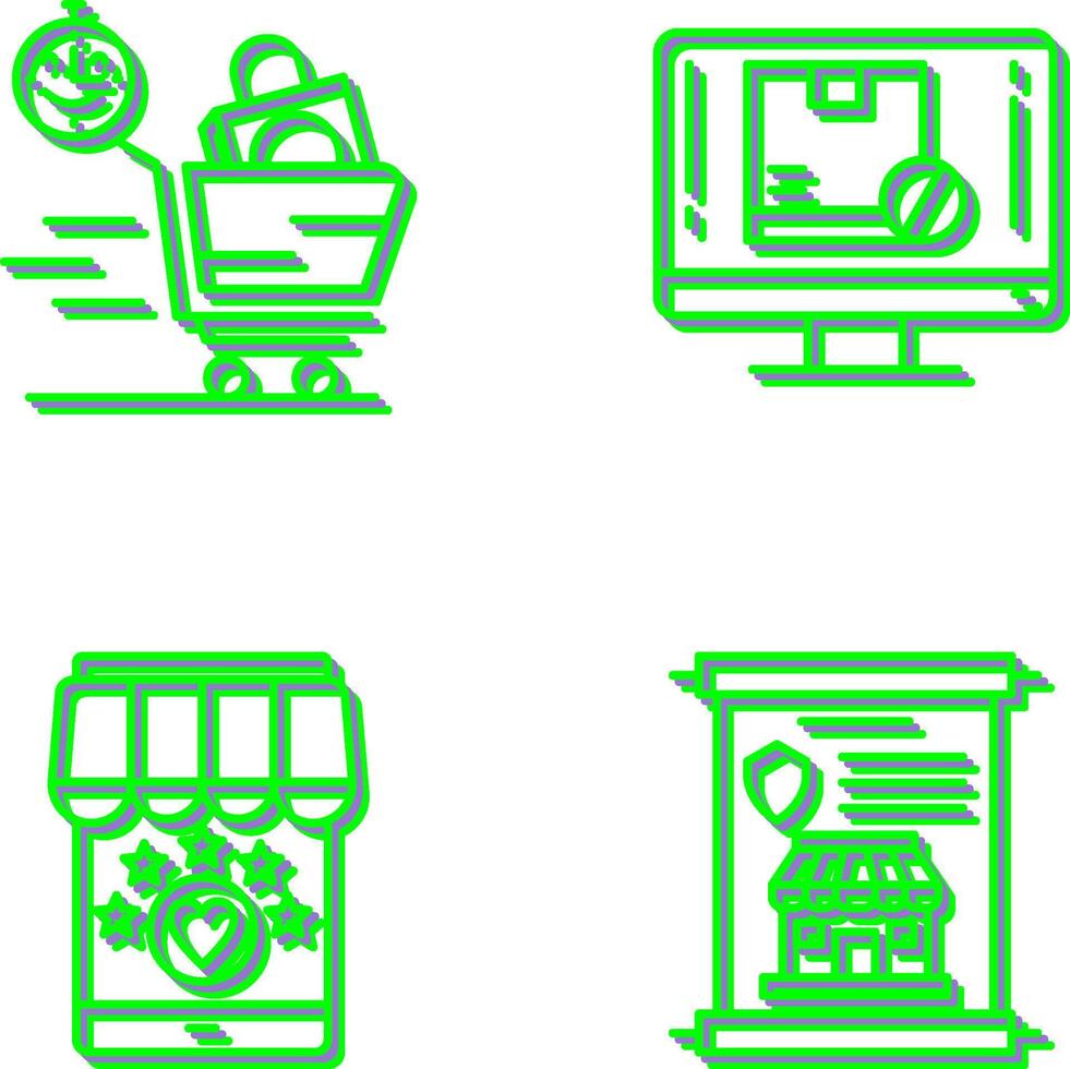 Happy Hour and Out of Stock Icon vector