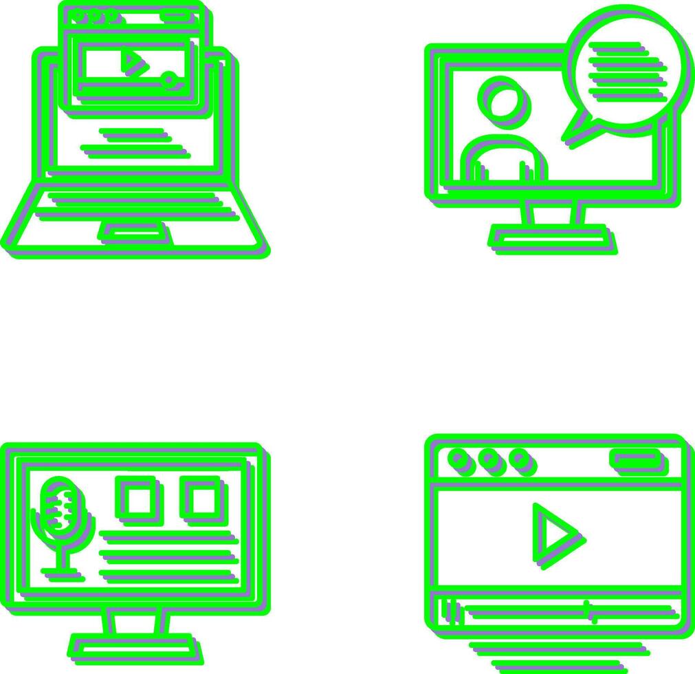 Webinar and Conversation Icon vector