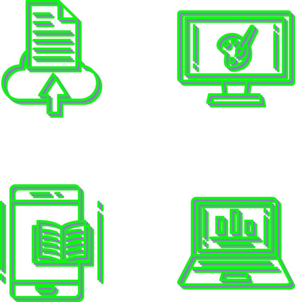 File Upload and Art Icon vector