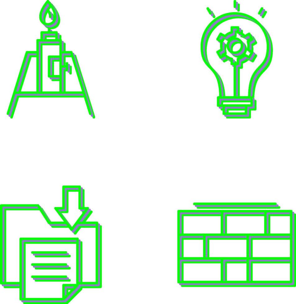 Burner and Idea Icon vector