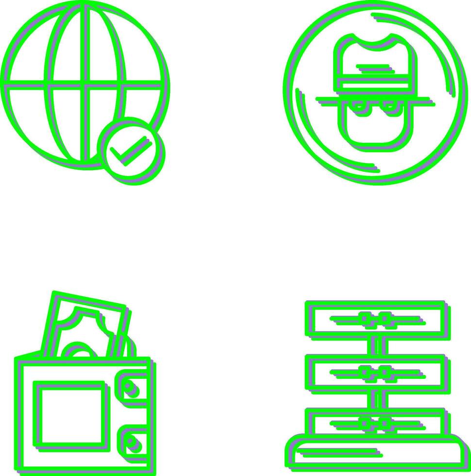 Internet and Spy Icon vector